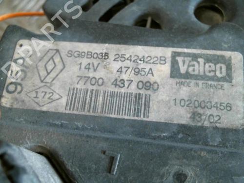Used Alternator Alternator RENAULT CLIO II (BB_, CB_) 1.2 16V (BB05, BB0W, BB11, BB27, BB2T, BB2U, BB2V, CB05,... (75 hp) 20993397 20993397