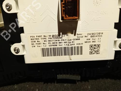 Instrument cluster CITROËN DS4 (NX_) 1.6 HDi 115 | BP21165774C47 