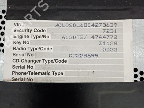 Radio OPEL CORSA D (S07) 1.3 CDTI (L08, L68) | BP21028756E6 