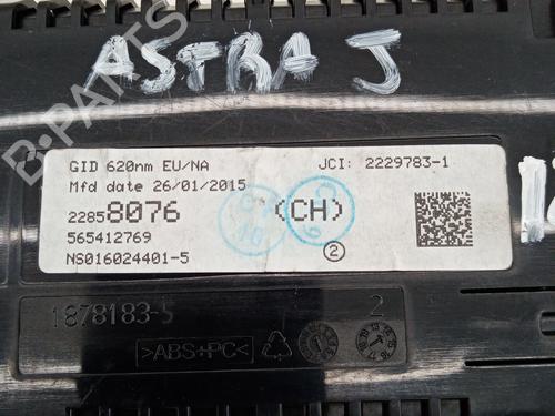 Instrument cluster OPEL ASTRA J (P10)  | BP21031543C47 