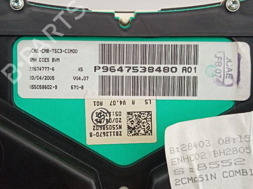 Instrument cluster PEUGEOT 307 SW (3H) 1.6 HDI 110 | BP21036027C47