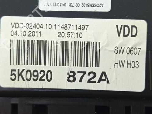 Instrument cluster VW GOLF VI (5K1) 1.6 TDI | BP22700056C47 