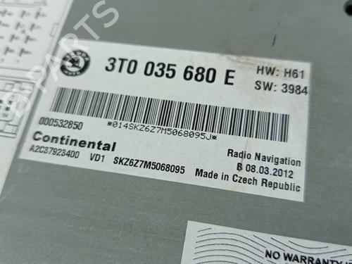 Radio SKODA OCTAVIA II Combi (1Z5) 2.0 TDI RS | BP22891301E6 