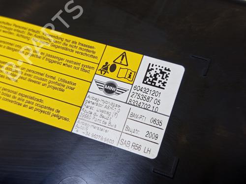 Left seat airbag MINI MINI (R56) One D | BP30182243C13