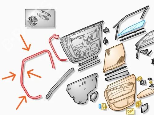 Used Rubber door seal Rubber door seal AUDI A3 Sportback (8PA) 2.0 TDI (140 hp) 33965518 33965518