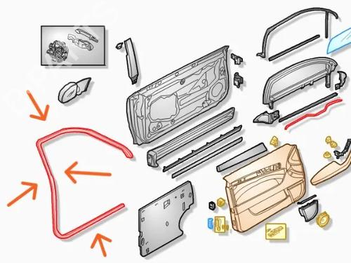 Used Rubber door seal Rubber door seal AUDI A3 Sportback (8PA) 2.0 TDI (140 hp) 33965520 33965520