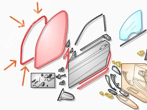 Used Rubber door seal Rubber door seal BMW 1 (F21) 114 i (102 hp) 34194208 34194208