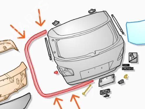 Used Rubber door seal Rubber door seal PEUGEOT 308 II (LB_, LP_, LW_, LH_, L3_) 1.6 BlueHDi 120 (120 hp) 34583700 34583700