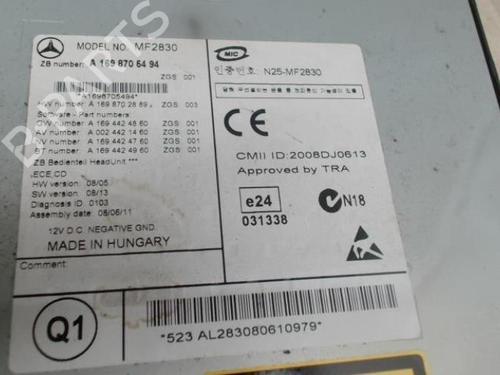 Radio MERCEDES-BENZ B-CLASS Sports Tourer (W245) B 180 CDI (245.207) | BP28126023E6 