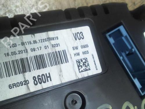 Used Instrument cluster VW POLO V (6R1, 6C1) 1.2 (60 hp) 28721082