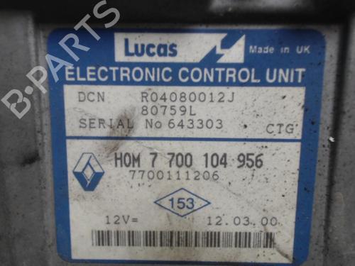 Control unit RENAULT KANGOO (KC0/1_) D 65 1.9 (KC0E, KC02, KC0J, KC0N) | BP31219080M11