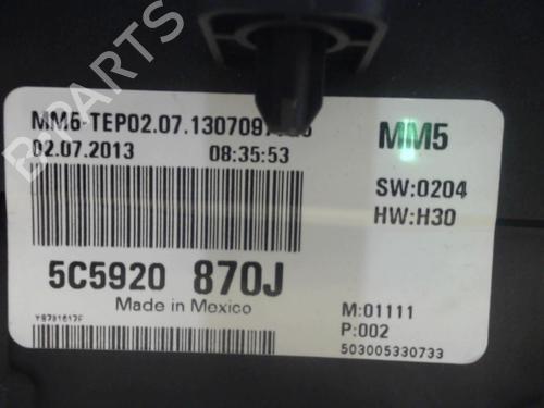 Instrument cluster VW BEETLE Convertible (5C7, 5C8) 1.2 TSI | BP25387442C47