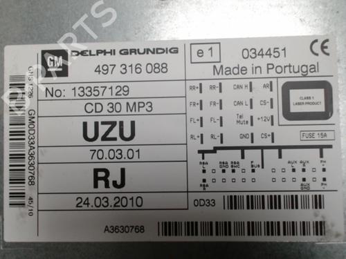 Radio OPEL CORSA D (S07) 1.3 CDTI (L08, L68) | BP31227734E6 - Image 4