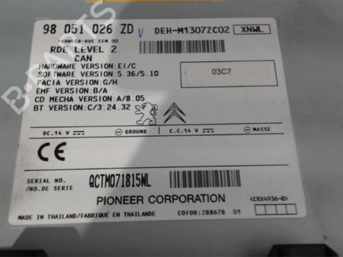 Radio PEUGEOT 208 I (CA_, CC_) 1.6 HDi / BlueHDi 75 | BP25394502E6