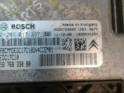 Engine control unit (ECU) CITROËN C3 II (SC_) 1.4 HDi 70 (SC8HZC, SC8HR0, SC8HP4) | BP27665592M57 
