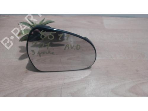 Used Right mirror glass PEUGEOT 207 (WA_, WC_) 1.6 HDi (90 hp) 25385478