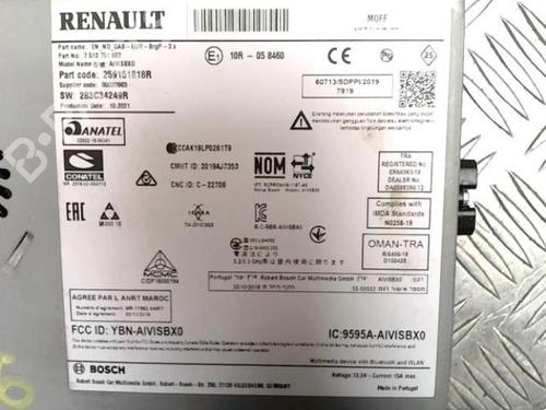 Radio RENAULT MEGANE IV Grandtour (K9A/M/N_) 1.5 Blue dCi 115 (K9A6) | BP25840995E6 