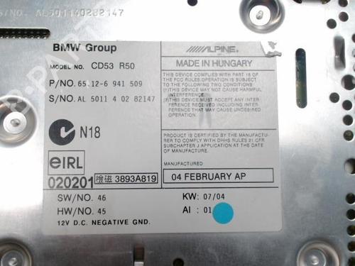 Radio MINI MINI (R50, R53) One D | BP25417543E6 - Image 2