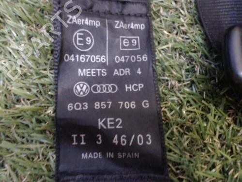 Front right seatbelt VW POLO IV (9N_, 9A_) 1.2 12V | BP25396157I25 
