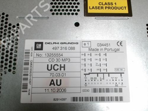 Radio OPEL ASTRA H (A04) 1.7 CDTI (L48) | BP31227568E6