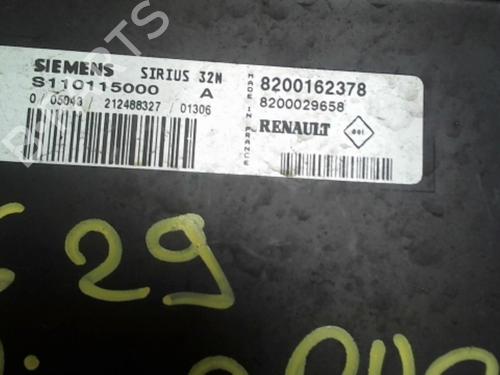 Computer motormanagement RENAULT CLIO II (BB_, CB_) 1.2 (BB0A, BB0F, BB10, BB1K, BB28, BB2D, BB2H, CB0A,... (58 hp) 29220261