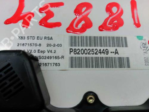 Instrument cluster RENAULT TRAFIC II Van (FL)  | BP21438166C47 