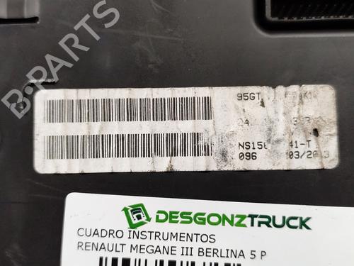 Instrument cluster RENAULT MEGANE III Hatchback (BZ0/1_, B3_) 1.5 dCi (BZ09, BZ0D, BZ1W, BZ29, BZ14) | BP30269705C47