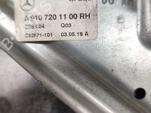 Front right window mechanism MERCEDES-BENZ SPRINTER 3,5-t Van (B907, B910) 314 CDI RWD (907.631, 907.633, 907.635, 907.637) | BP29393866C23 