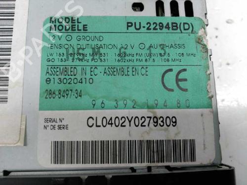 Radio CITROËN XSARA (N1)  | BP21432638E6 