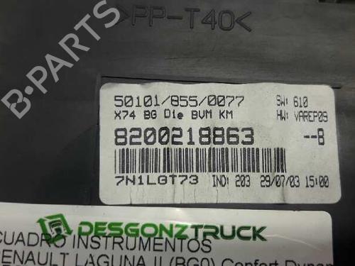 Kombiinstrument RENAULT LAGUNA II (BG0/1_) 1.9 dCi (BG08, BG0G) | BP21423538C47 