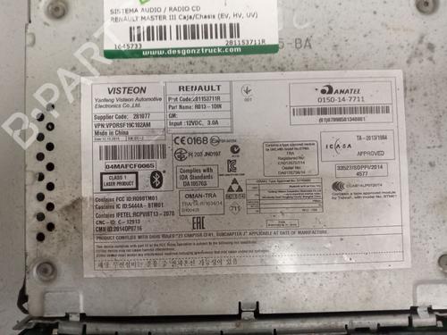 Radio RENAULT MASTER III Platform/Chassis (EV, HV, UV) 2.3 dCi 135 RWD (HV0N, UV0N) | BP39591441E6 - Image 2