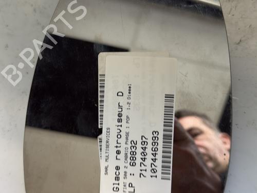 Used Right mirror glass FIAT 500 C (312_) 1.3 D Multijet (312CXB1A) (75 hp) 26651244