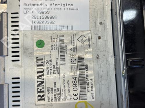 Radio RENAULT CLIO IV (BH_) 0.9 TCe 90 (BHNF, BHMA, BHMH, BHJK, BHJR) | BP27496326E6