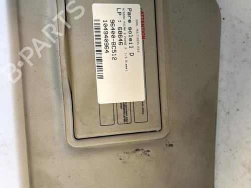 Right sun visor NISSAN MICRA III (K12) 1.5 dCi | BP25133609I2 