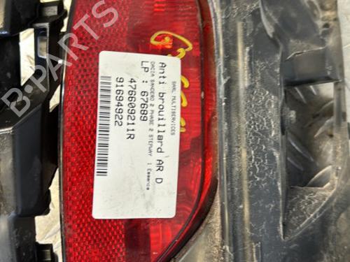 Rear fog light DACIA SANDERO II 1.0 TCe 100 (B8ML) | BP21345891C37 