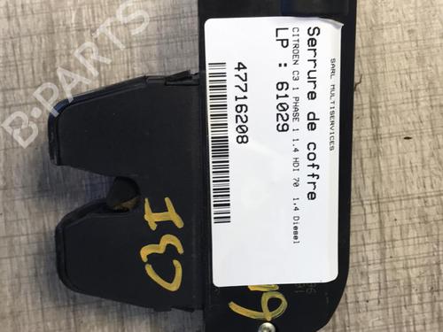Used Tailgate lock CITROËN C3 I (FC_, FN_) 1.4 HDi (68 hp) 21359071