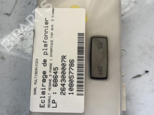 Interior roof light RENAULT MEGANE III Hatchback (BZ0/1_, B3_) 2.0 dCi (BZ0Y) 264300007R