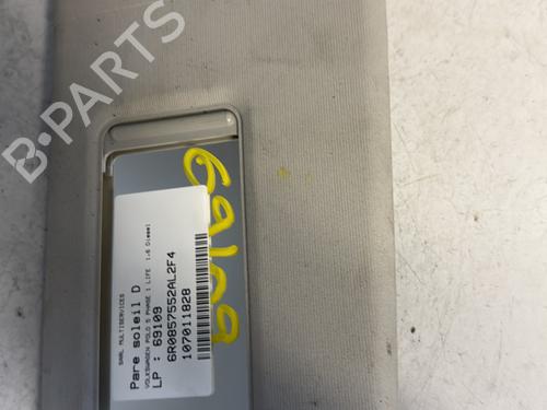 Used Right sun visor VW POLO V (6R1, 6C1) 1.6 TDI (90 hp) 26457248