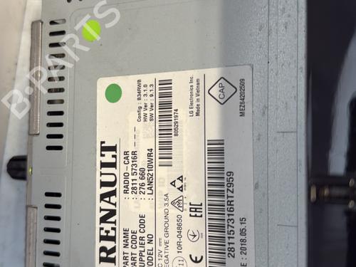 Radio RENAULT CLIO IV (BH_) 1.5 dCi 110 | BP22200181E6 