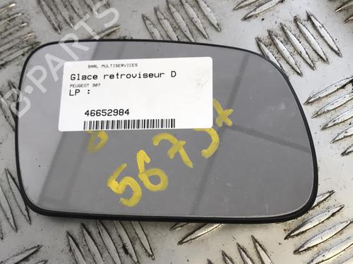 Used Right mirror glass PEUGEOT 307 Break (3E) 1.6 HDi (90 hp) 22918564