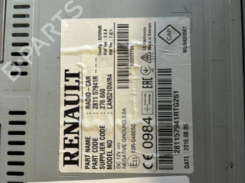 Radio RENAULT CLIO IV (BH_) 0.9 TCe 90 (BHNF, BHMA, BHMH, BHJK, BHJR) | BP21337697E6 