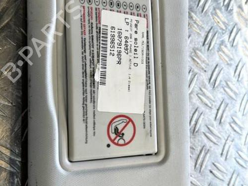 Right sun visor PEUGEOT 208 I (CA_, CC_) 1.4 HDi | BP21847215I2 