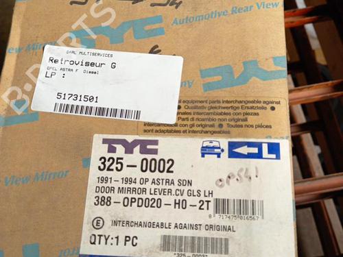 Left mirror OPEL ASTRA F Saloon (T92) 1.6 Si (F19, M19) | BP22787462C26 