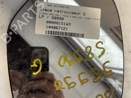 Used Left mirror glass CITROËN BERLINGO / BERLINGO FIRST Box Body/MPV (M_) 2.0 HDI 90 (MBRHY, MCRHY) (90 hp) 25130294