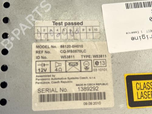 Radio TOYOTA AYGO (_B1_) 1.0 (KGB10_, KGB10R) | BP26617655E6 