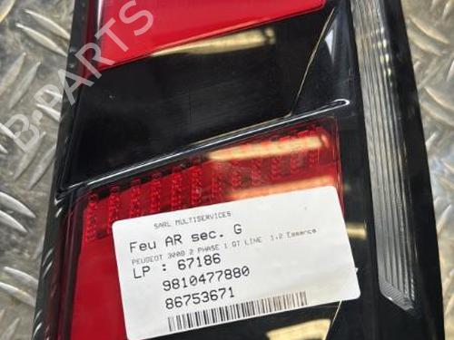 Used Left tailgate light PEUGEOT 3008 II SUV (MC_, MR_, MJ_, M4_) 1.2 THP/ PureTech 130 (MRHNSM, MRHNSU, MRHNSJ, MRHNYW,... (131 hp) 21341731