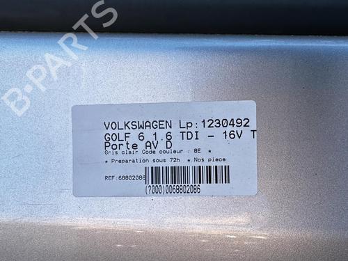 Right front door VW GOLF VI (5K1) 1.6 TDI | BP21289958C3 