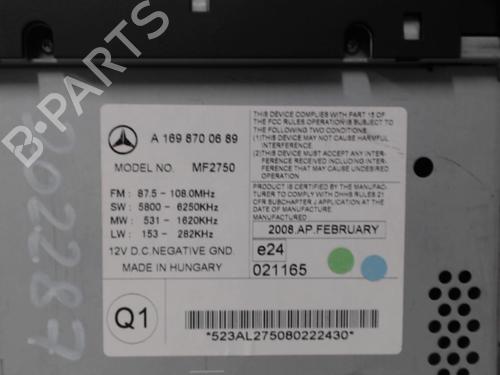 Radio MERCEDES-BENZ A-CLASS (W169) A 180 CDI (169.007, 169.307) | BP21294169E6 