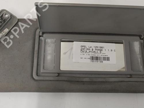 Venstre solskærm Venstre solskærm OPEL ZAFIRA / ZAFIRA FAMILY B (A05) 1.9 CDTI (M75) (120 hp) 25916708 25916708
