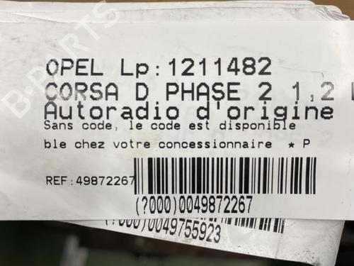 Used Radio OPEL CORSA D (S07) 1.3 CDTI (L08, L68) (75 hp) 21301867